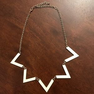 Ivory chevron statement necklace